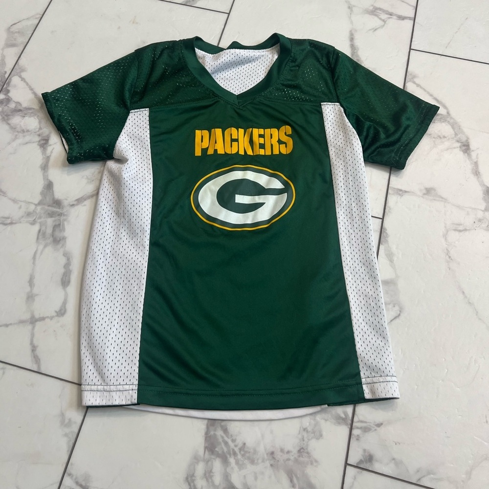 Augusta Sportswear Green and White Kids Packers reversible Shirt